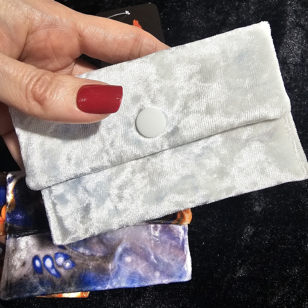 NWT "Velvetine" Crushed Velvet Pouches from Winter Inferno Painting Artinfinitum